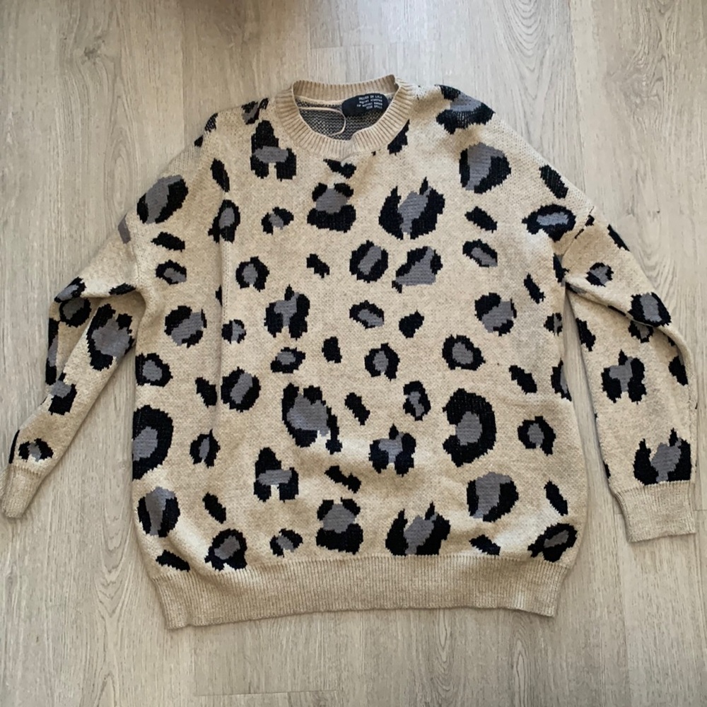 Cheetah print sweater jumper